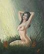 link to original art portrait of nude, Au Naturel, by Violet May Huntley-Franck at where art meets the heart