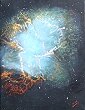 an expressionism portrait of the Crab Nebula in the constellation Taurus