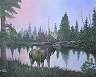 Link to original painting of Moose Country, realism wildlife, at Where Art Meets the Heart