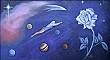 The White Rose, an unusual painting of the artist's cosmic spiritual journey within